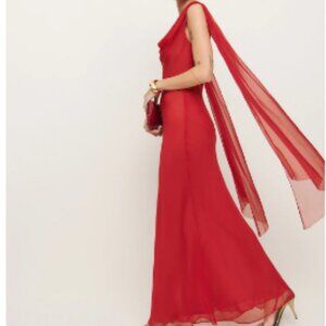 Reformation Allura Dress Red - Size 12